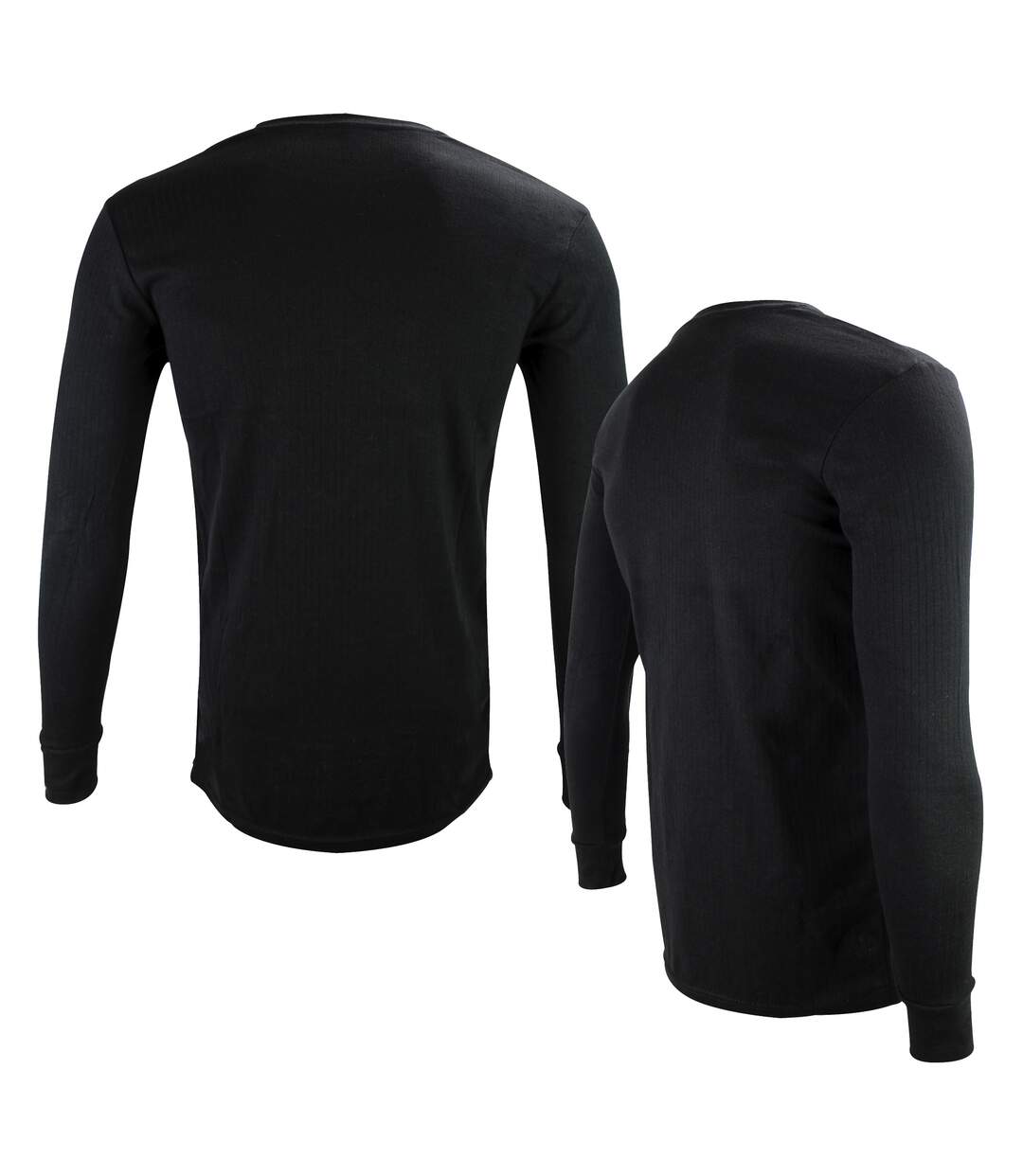 2 Pack Mens Thermal Tops Long Sleeve | Warm Winter Fleece Base Layer Top-3