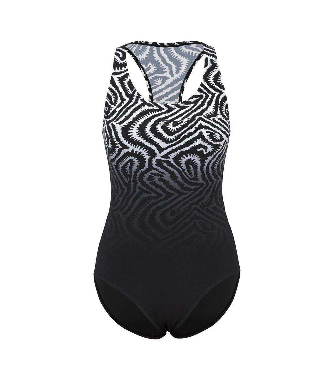 Maillot De Bain 1 Pièce Motif/style À Motifs Femme Noir Slazenger-1
