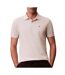 Polo beige homme calvin klein jeans ss monogram pique-1