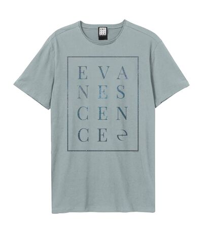 Unisex adult block evanescence t-shirt strange blue Amplified
