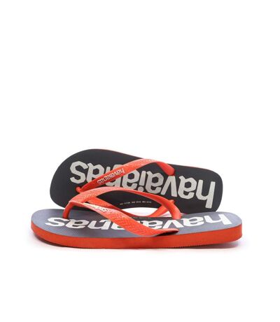 Tongs noir/rouge homme havaianas logomania - 41/42