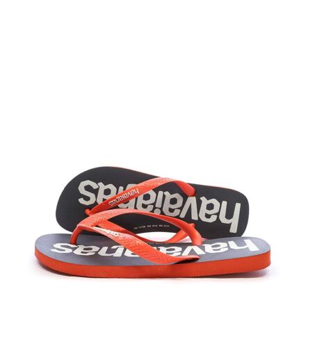 Tongs noir/rouge homme havaianas logomania - 41/42