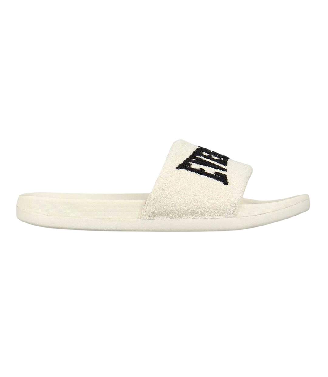 Womens/ladies Logo Sliders Beige Black Everlast-1