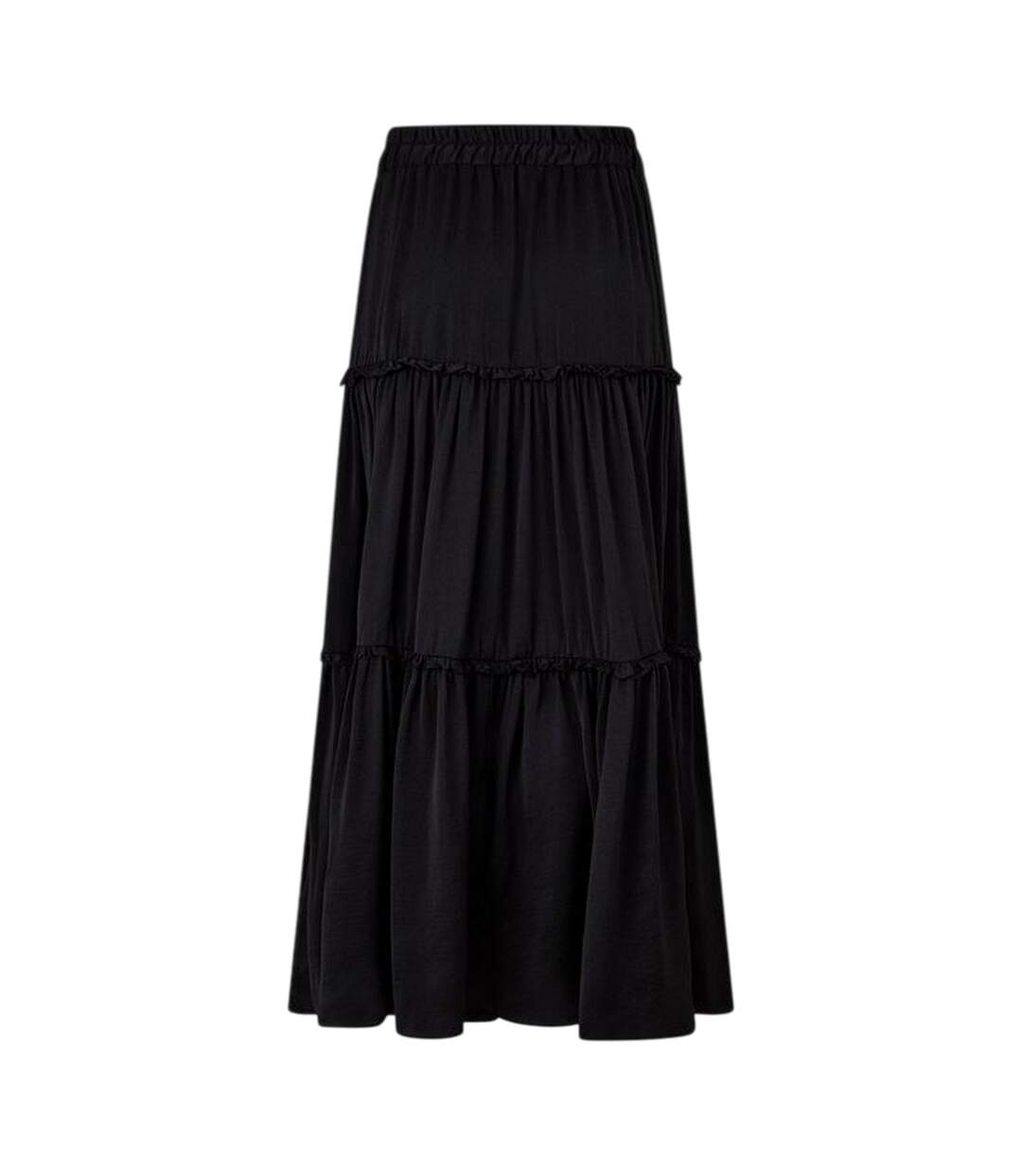 Womens/ladies Plain Maxi Skirt Black Biba-3
