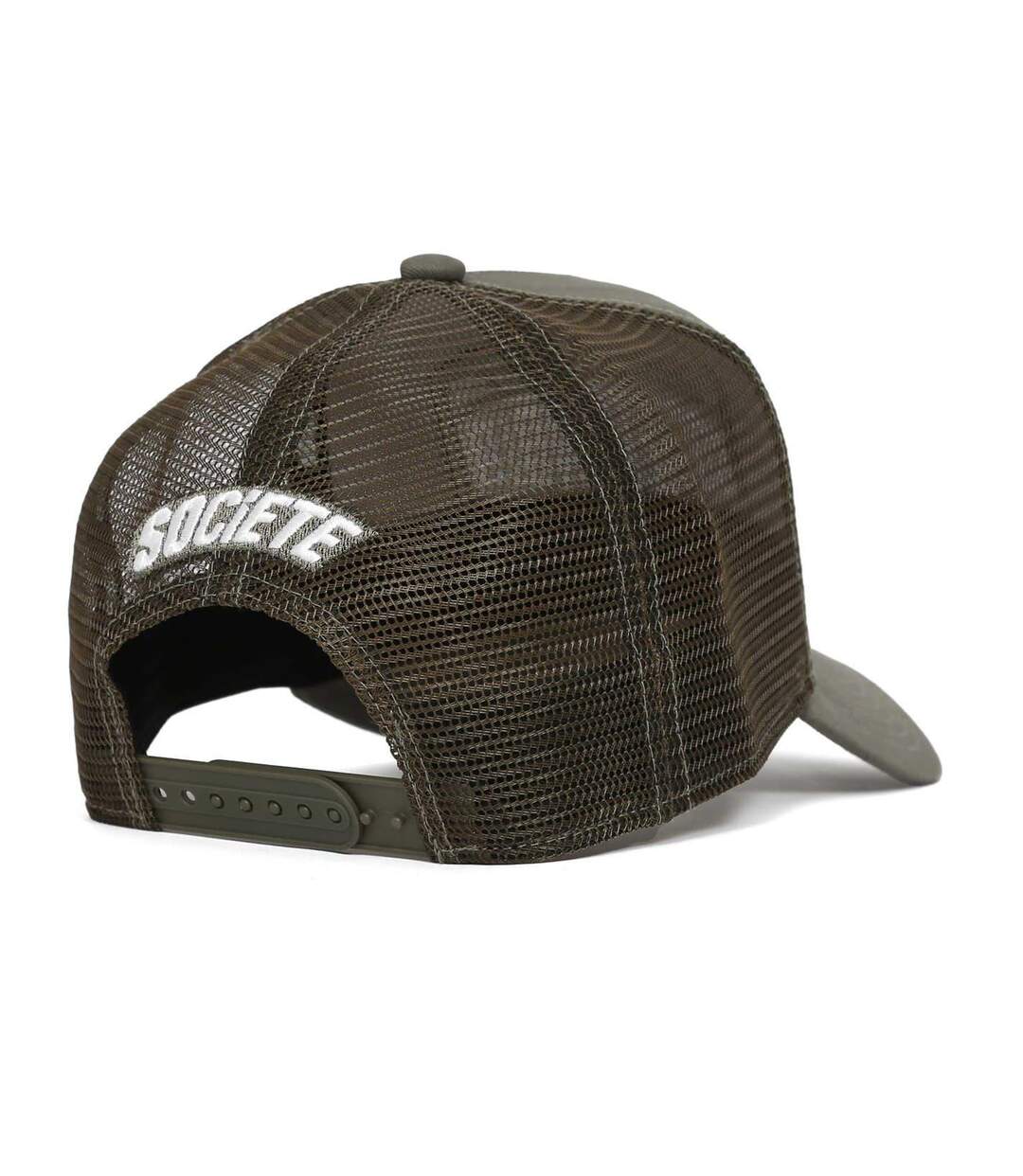 Unisex Adult Trucker Cap Khaki Green Societe Noir-2