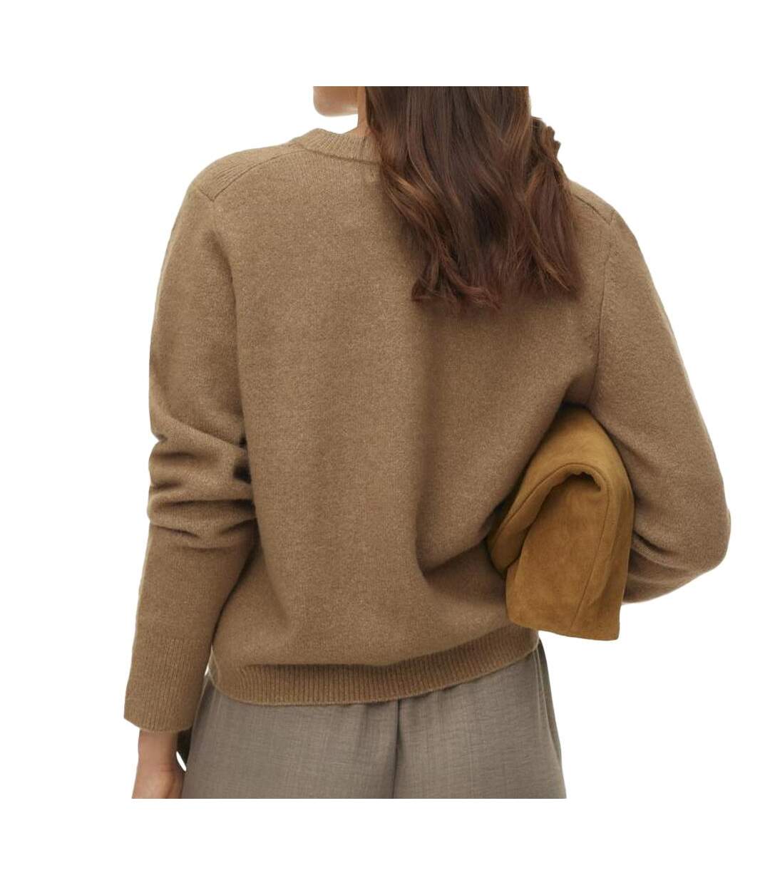 Gilet marron femme vero moda fiona-2