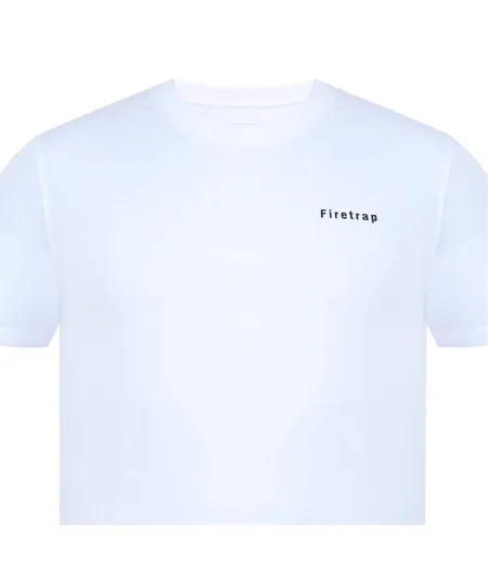 T-shirt Homme Blanc Firetrap