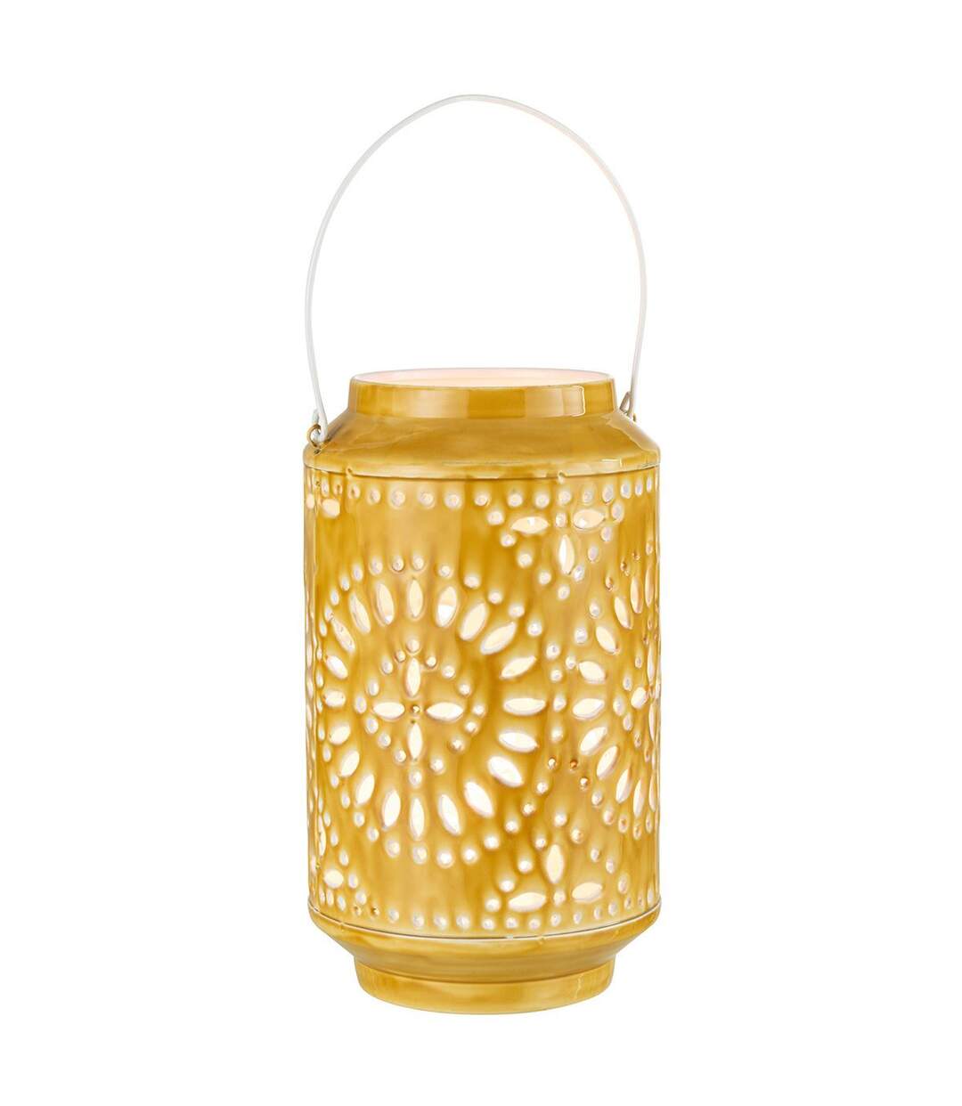 Lanterne Cylindrique Métal Sévilla 45cm Ocre-2