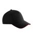 Casquette De Baseball Accelerate Noir Rouge Beechfield-2