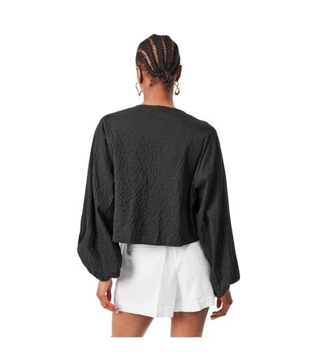 Haut Motif/style Détail À Nouer Lisanne Femme Noir Edited