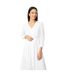 Robe mi-longue femme blanc cassé Principles