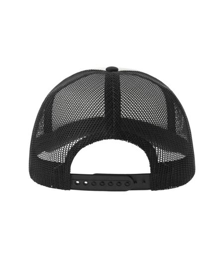 Casquette Trucker Motif/style 5 Panneaux Rapper-s Adulte Blanc Noir Atlantis