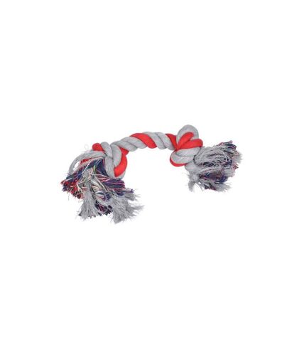 Jouet pour Chien Corde 2 Nœuds 28cm Rouge