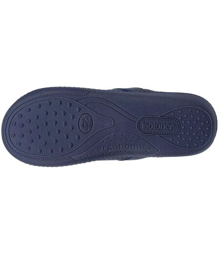 Isotoner Chaussons Mules homme velours ultra doux, semelle ergonomique soutien plantaire, mousse à mémoire forme
