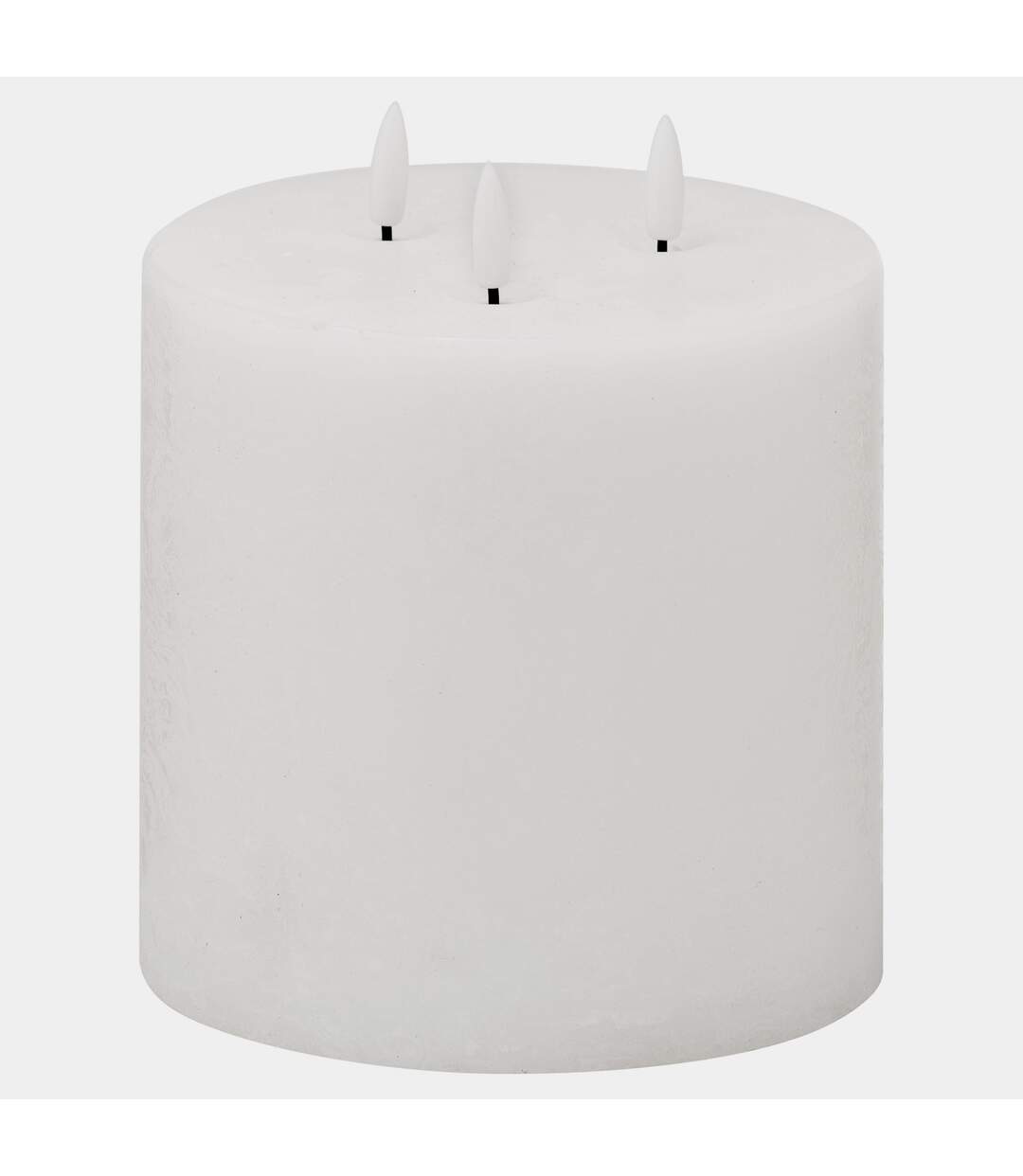 Luxe collection natural glow 3 wick electric candle 30cm x 15cm x 15cm white Hill Interiors