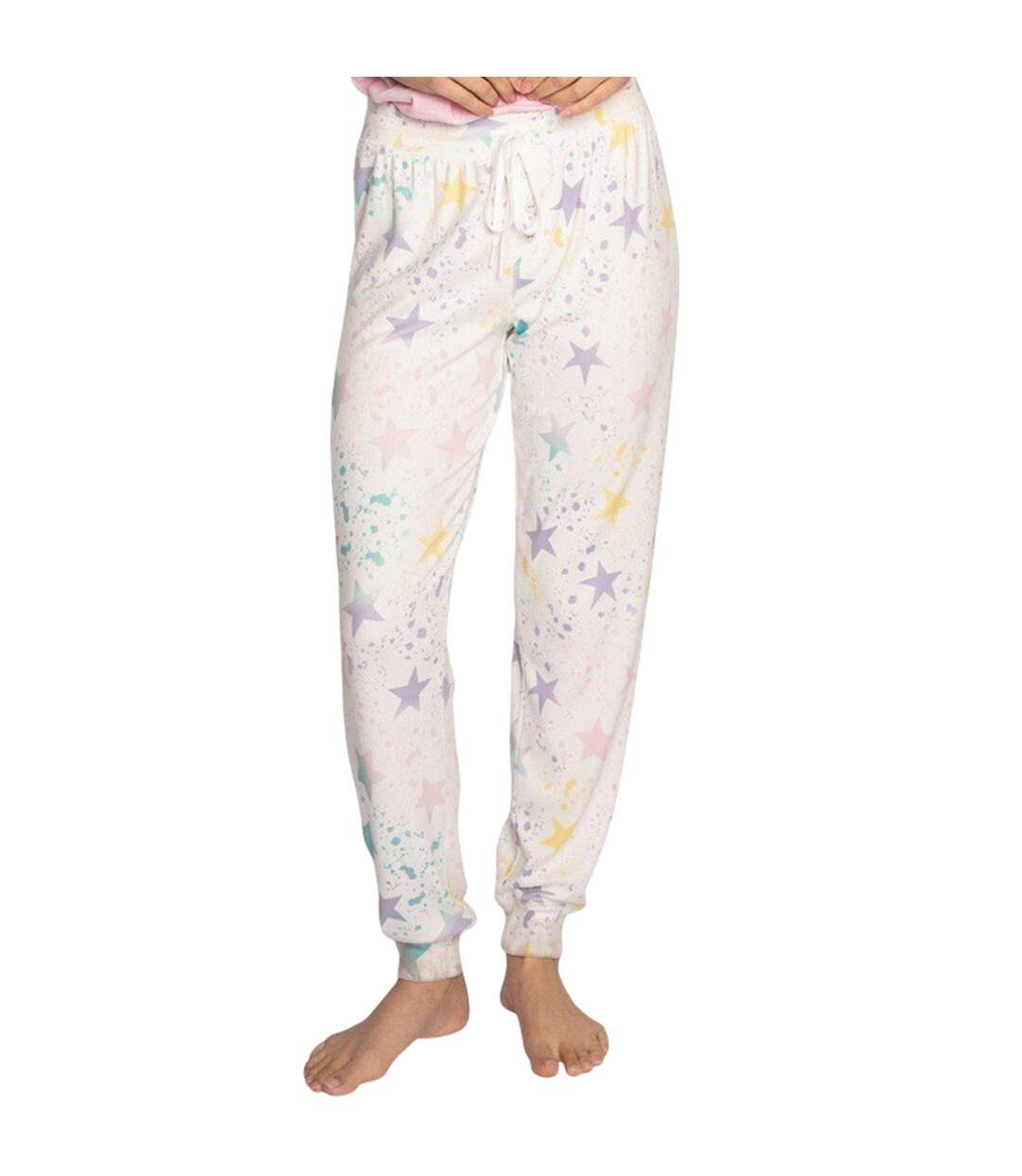 Pantalon De Détente Motif/style Imprimé Étoile Femme Blanc Cassé PJ Salvage-2