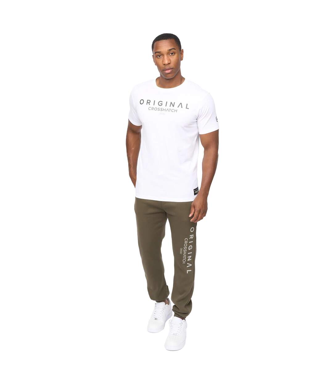 T-shirt Jamals Homme Blanc Crosshatch-1
