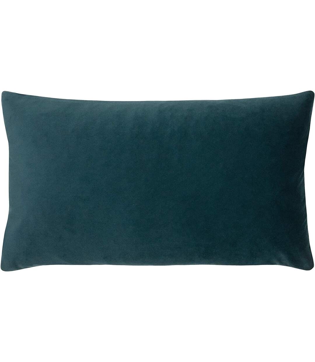 Sunningdale velvet rectangular cushion cover 30cm x 50cm kingfisher blue Evans Lichfield