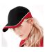 Beechfield Unisex Teamwear Competition Cap Baseball / Headwear (Pack of 2) (Black/Classic Red/White) - UTRW6722