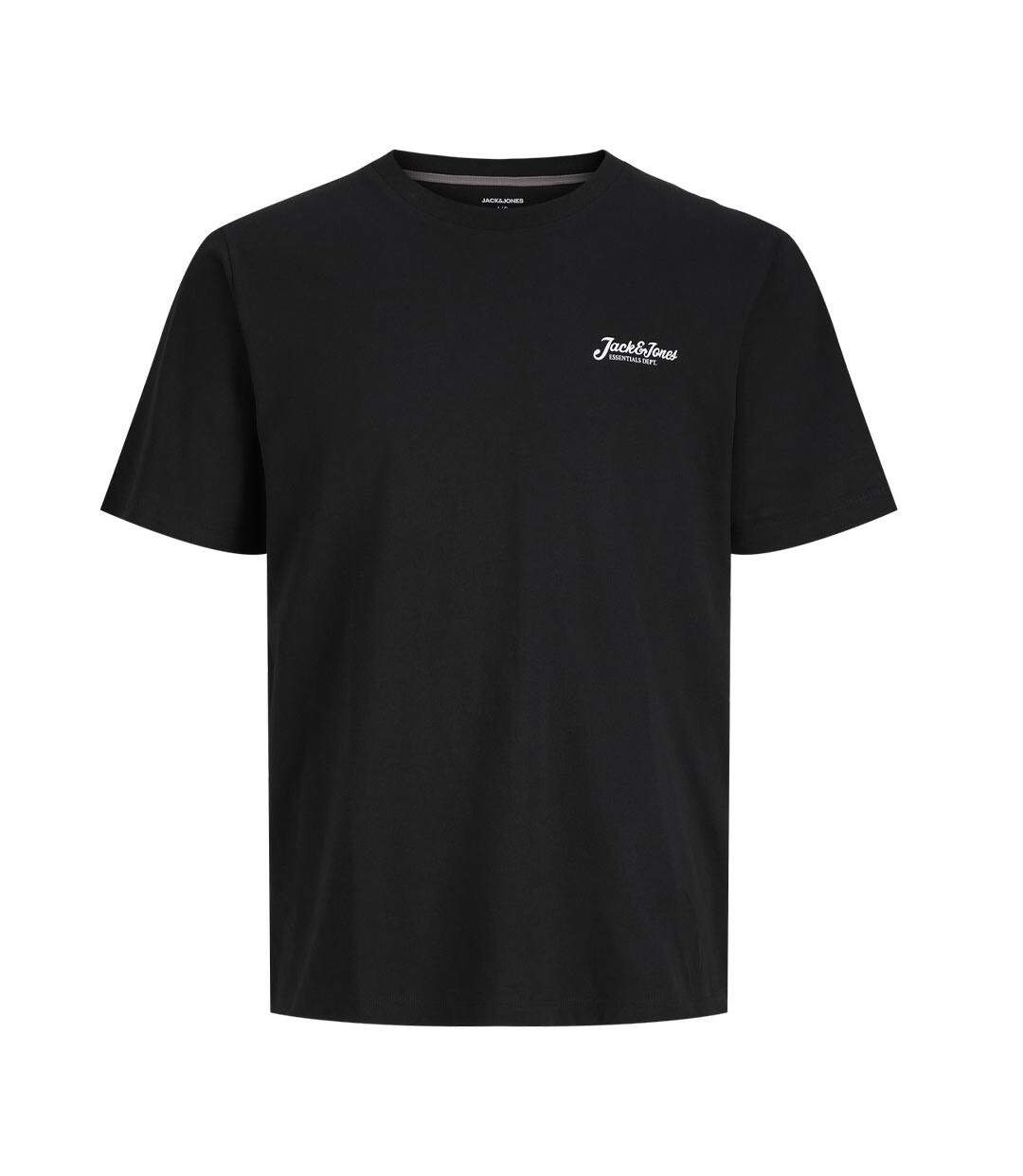 T-Shirt noir homme jack & jones beau-1