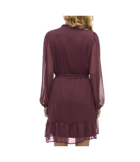 Robe bordeaux femme vila falia