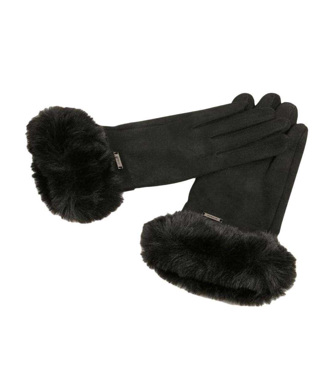Gants noirs femme morgan 5gfur1-1