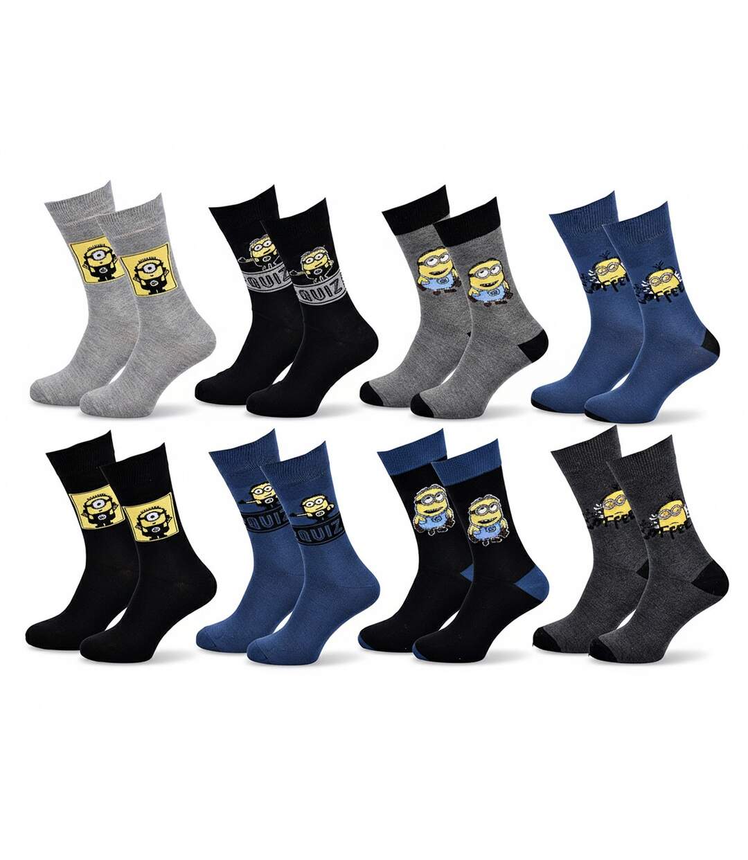 Minions - Chaussettes Homme Licence Pack de 8-1