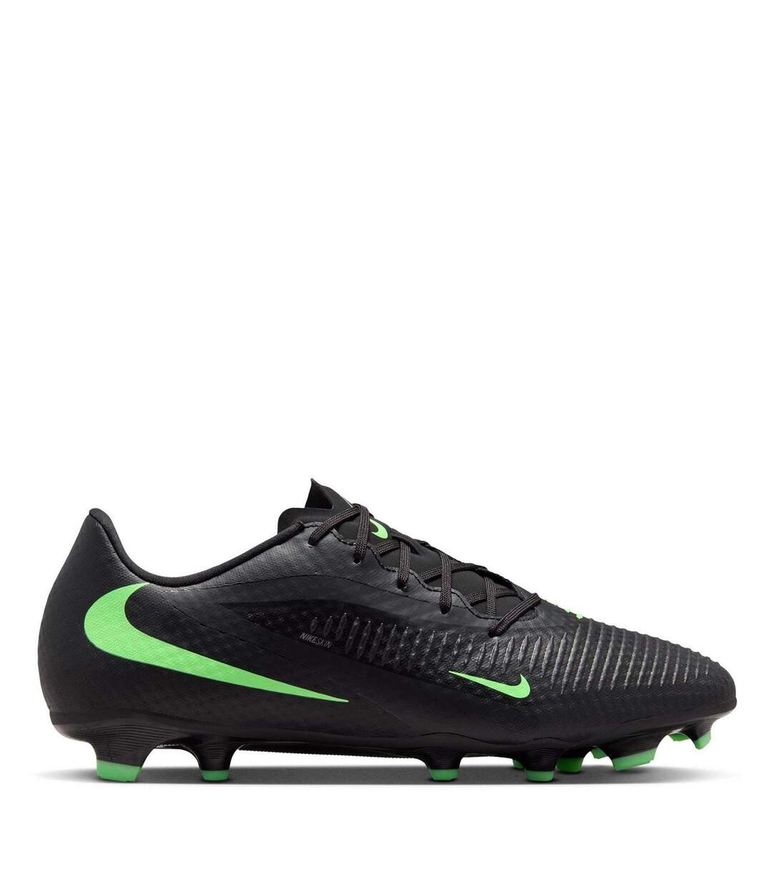 Mens Academy Firm Ground Football Boots Black Green Nike-1