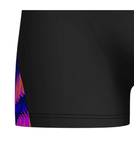 Mens Digital Print All-over Print Swim Shorts Black Multicoloured Speedo