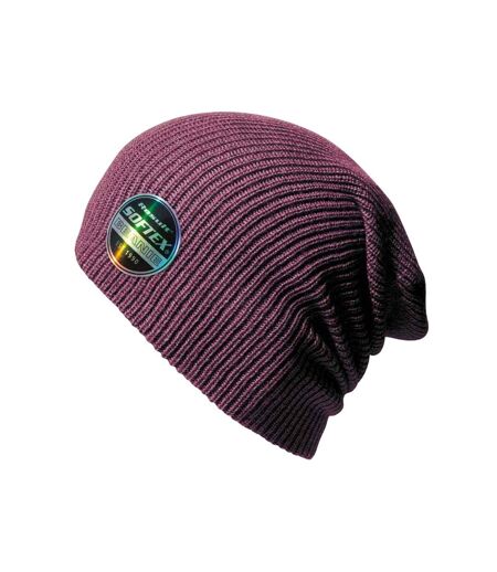 Unisex adult softex beanie burgundy Result Core