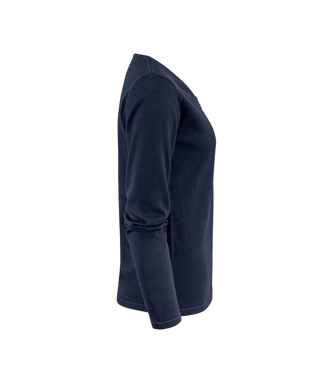 Womens/ladies Knitted Cardigan Navy James Harvest-4
