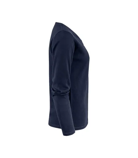 Womens/ladies Knitted Cardigan Navy James Harvest