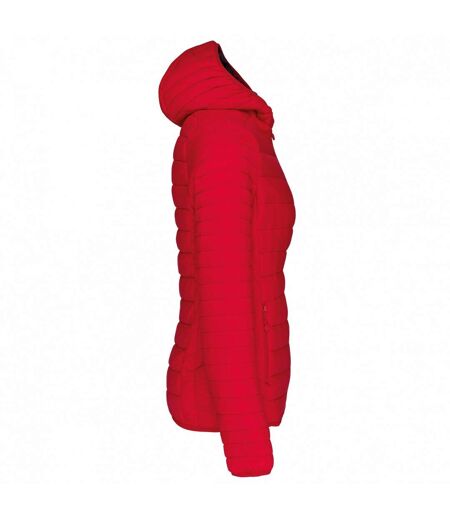 Kariban Womens/Ladies Lightweight Hooded Padded Jacket (Red) - UTPC6397