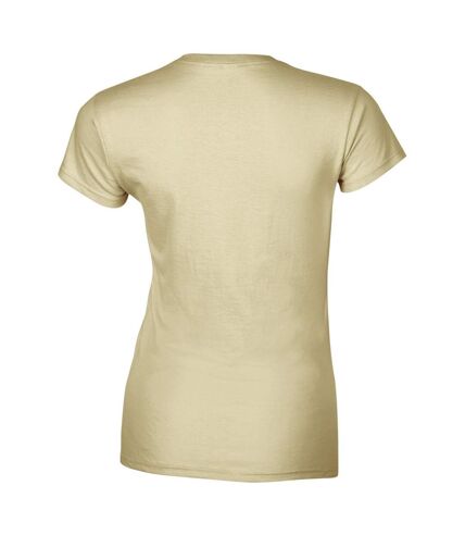 Gildan Ladies Soft Style Short Sleeve T-Shirt (Sand) - UTBC486