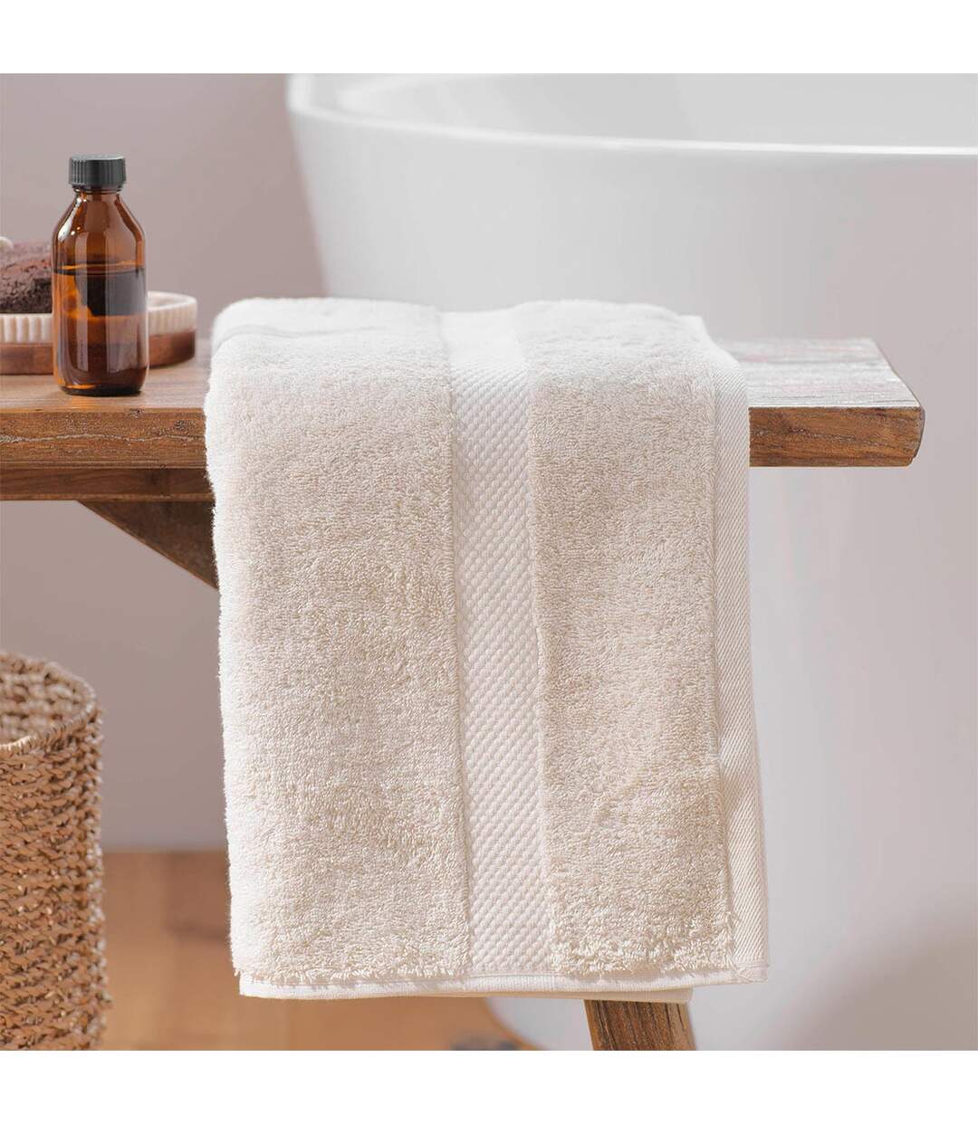 Serviette de Toilette Elegance 50x90cm Sable-3