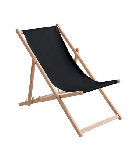 Honopu wood folding chair one size black MidOcean