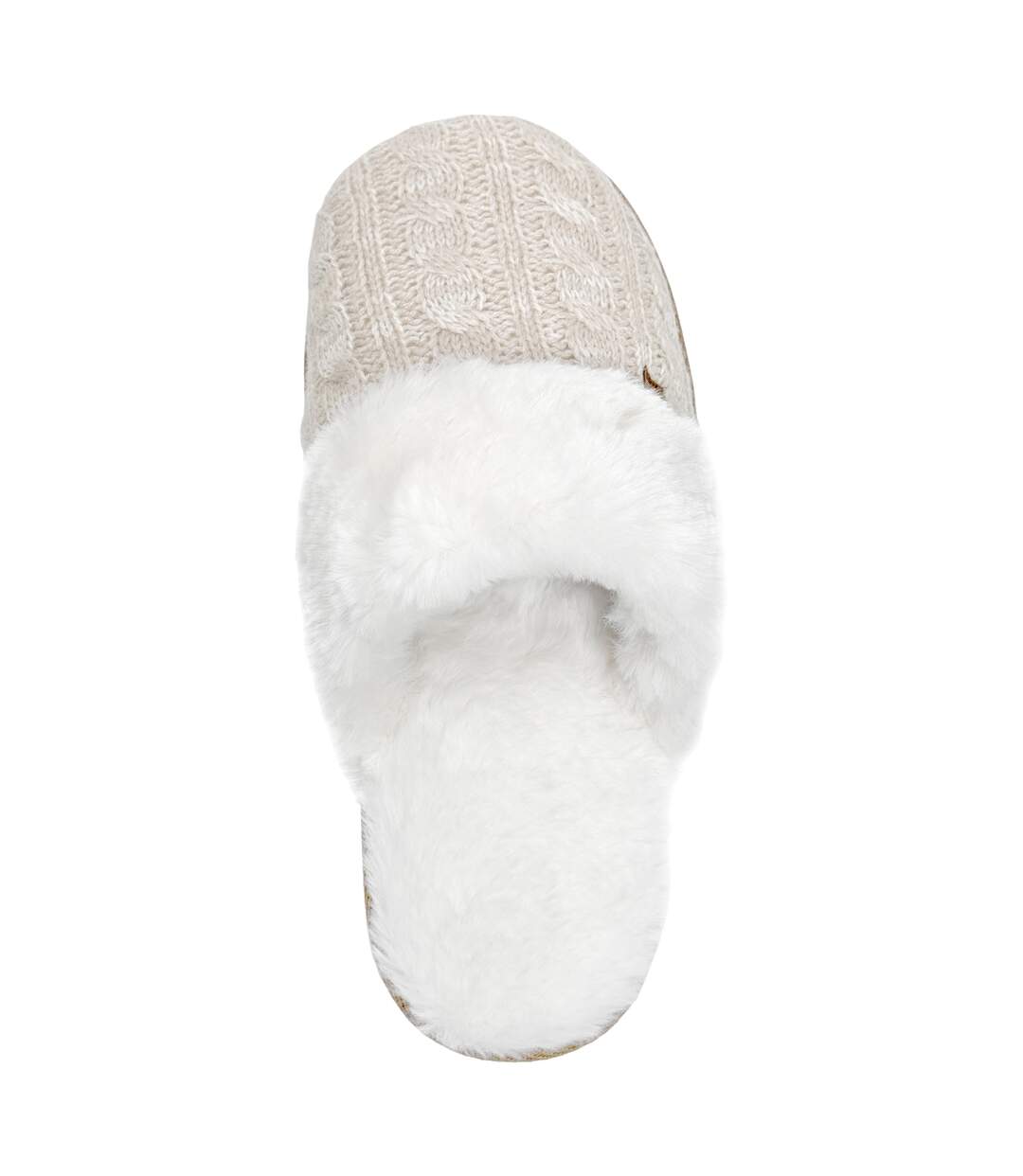 Heat Holders - Chaussons femmes thermiques en fausse fourrure et tricot torsadé-5