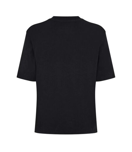 Womens/ladies Crew Neck Relaxed Fit Crop T-shirt Black Timberland