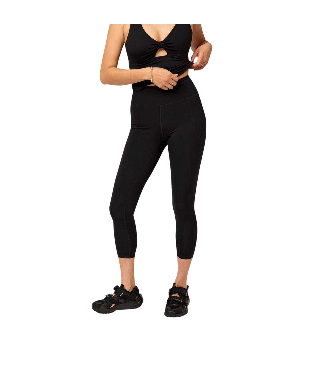 Legging 7/8 Femme Noir Girlfriend Collective-1