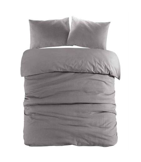 Parure de Lit 3 Pièces Carla 240x220cm Gris