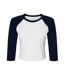 T-shirt court femme blanc / bleu marine Bella + Canvas Bella + Canvas