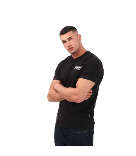 Mens Kasba Logo Crew Neck T-shirt Black Napapijri
