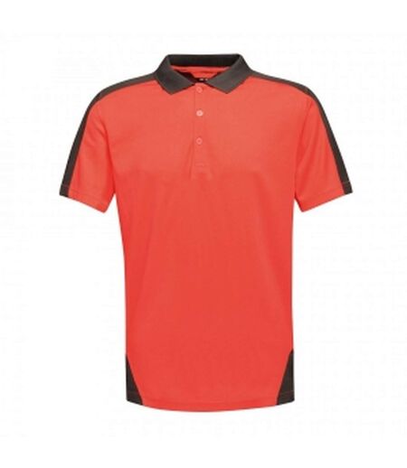 Regatta Mens Contrast Coolweave Polo Shirt (Classic Red/Black)