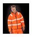 Unisex adult ripstop safety jacket fluorescent orange Result Genuine Recycled