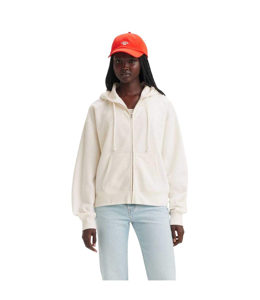 Womens/ladies Everyday Full Zip Hoodie Sugar Swizzle Levis-1