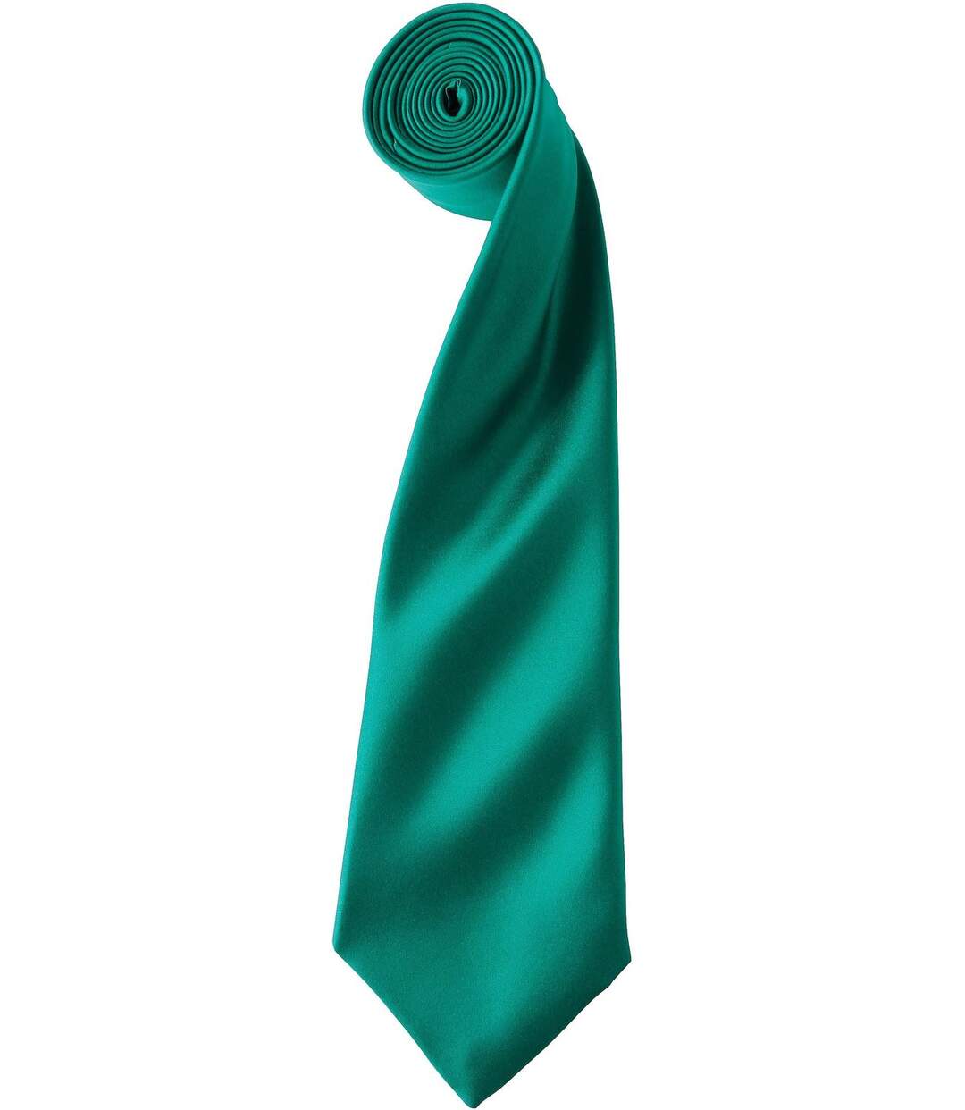 Cravate satin unie - PR750 - vert émeraude-2