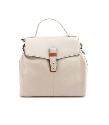 Eastern Counties Leather Katrina Leather Buckle Detail Purse (Ivory/Tan) (One Size) - UTEL390