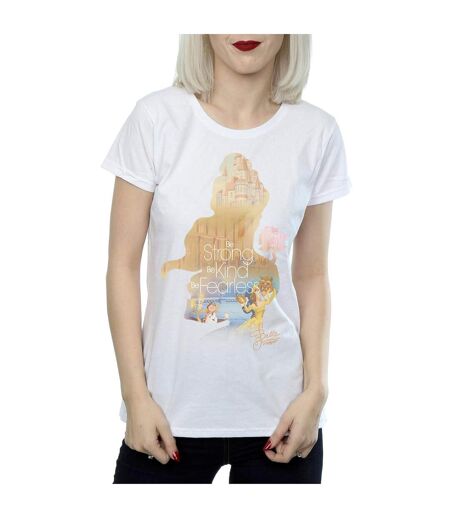 Disney Princess - T-shirt BELLE FILLED SILHOUETTE - Femme (Blanc) - UTBI36726