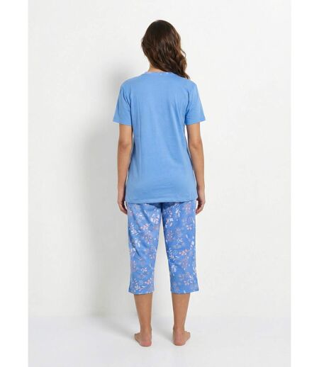 Pyjama fleuri manches courtes et corsaire