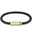 Mens Ares Leather Bracelet One Size Gold Boss-1